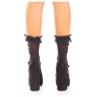 Шкарпетки ажурні Leg Avenue Mini Bow Lace Anklet чорні з рюшами декор - бантики чорний колір