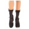 Шкарпетки ажурні Leg Avenue Mini Bow Lace Anklet чорні з рюшами декор - бантики чорний колір