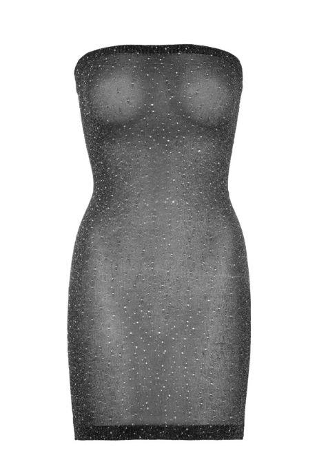 Сукня-бандо зі стразами Leg Avenue Lurex rhinestone tube dress з люрексом one size сірий колір