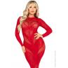 Платье Leg Avenue Lace and Net Bodycon Gown One Size Red
