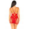 Сукня Leg Avenue Lace and Net Mini Dress with Dual Strap One Size Red червоний колір