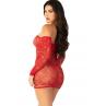 Платье Leg Avenue Seamless Off The Shoulder Mini Dress One Size Red