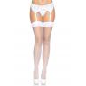 Чулки-сетка для крепления на пояс Leg Avenue Nylon Fishnet Thigh Highs One size White
