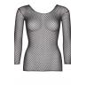 Сетчатый топ Leg Avenue Long Sleeves T-Shirts Black One Size
