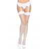 Панчохи-сітка зі швом Leg Avenue Backseam Thigh Highs White one size білий колір