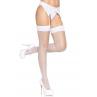 Панчохи-сітка зі швом Leg Avenue Backseam Thigh Highs White one size білий колір