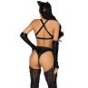 Эротический костюм кошечки-госпожи Leg Avenue Mistress Kitty перчатки комбинезон маска