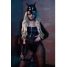 Еротичний костюм кішечки Leg Avenue Fierce Feline боді пояс з підв'язкою маска кішки чорний колір