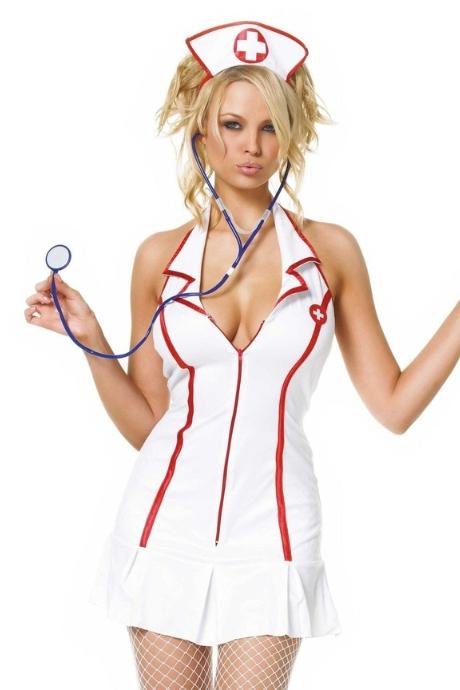 Эротический костюм медсестры Leg Avenue Head Nurse платье аксессуар на голову стетоскоп