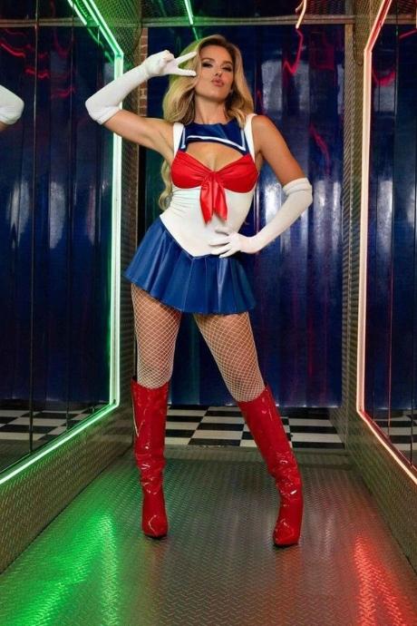 Эротический костюм Сейлор Мун Leg Avenue Sexy Sailor платье перчатки бант