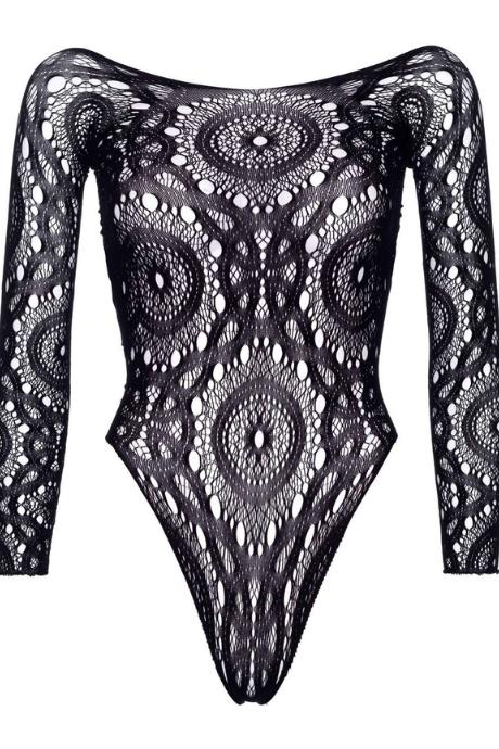 Еротичний боді-бодістокінг Leg Avenue Snap crotch thong back teddy Black чорний колір