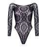 Еротичний боді-бодістокінг Leg Avenue Snap crotch thong back teddy Black чорний колір