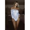 Еротичний боді-бодістокінг Leg Avenue Snap crotch thong back teddy White білий колір