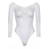 Еротичний боді-бодістокінг Leg Avenue Snap crotch thong back teddy White білий колір