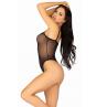 Еротичний боді Leg Avenue Cami bodysuit with thong Black на бретелях чорний колір