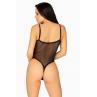 Еротичний боді Leg Avenue Cami bodysuit with thong Black на бретелях чорний колір