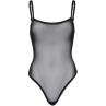 Еротичний боді Leg Avenue Cami bodysuit with thong Black на бретелях чорний колір