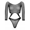Еротичний боді Leg Avenue Top bodysuit with thong back Black чорний колір