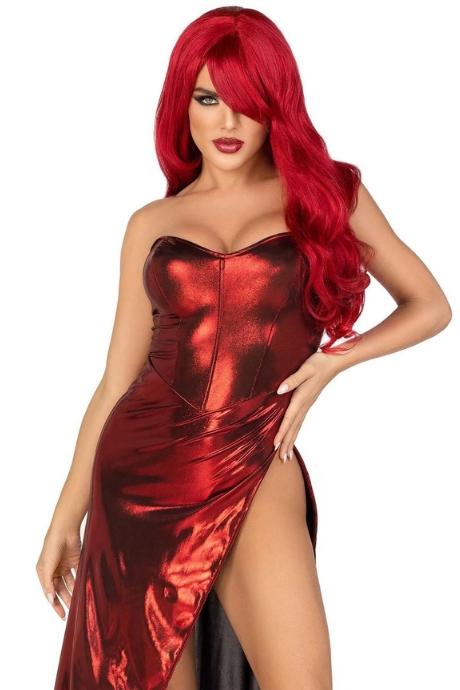 Эротическое платье Leg Avenue Shimmer bodysuit with skirt