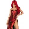 Еротична сукня Leg Avenue Shimmer bodysuit with skirt червоний колір