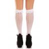 Гольфи ажурні Leg Avenue Sweetheart Ruffle Cuff Knee Highs білі малюнок-серця білий колір