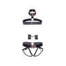 Комплект атласних ременів для бондажу Leg Avenue Satin elastic harness Set One size Black чорний колір