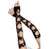 Мітенки Leg Avenue Butterfly applique arm warmers Black метелики чорний колір