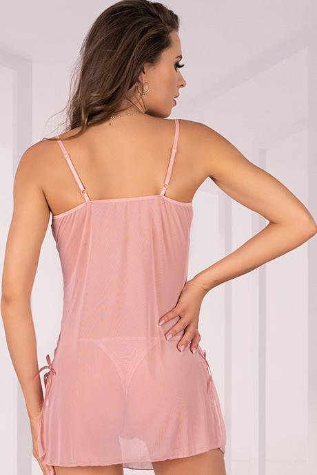 Комплект халат та сорочка LivCo Corsetti Myardis Ніжно-рожевий