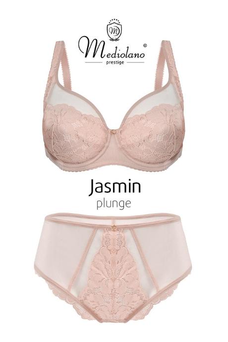MEDIOLANO Бюстгальтер JASMIN PLUNGE 19150 POWDER рожевий колір