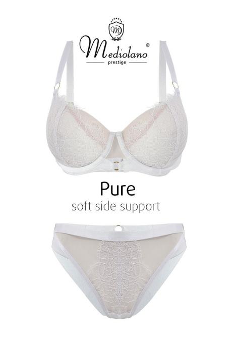 MEDIOLANO Бюстгальтер PURE SOFT SIDE SUPPORT 19260 білий колір