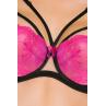 MEDIOLANO Бюстгальтер FLUO PLUNGE 19155 чорно-рожевий колір