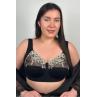 Nana Classic Бюстгальтер 127400 срібляста півонія + чорний колір