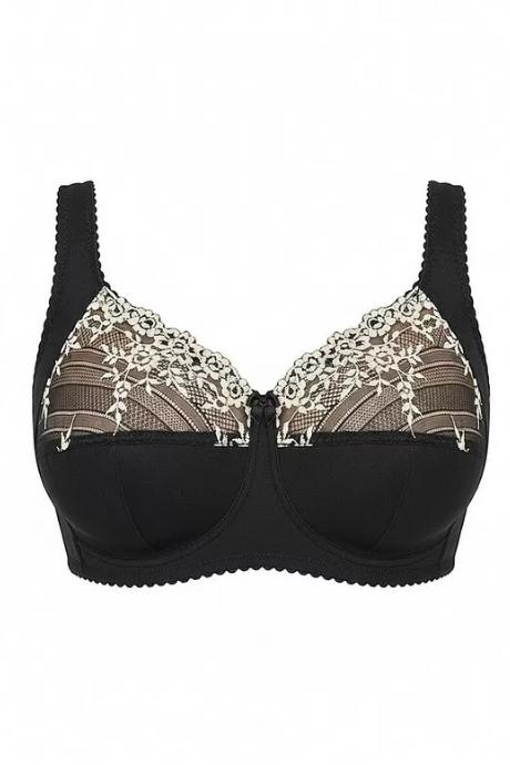 Nana Classic Бюстгальтер 127400 срібляста півонія + чорний колір