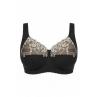 Nana Classic Бюстгальтер 127400 срібляста півонія + чорний колір