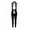 Комбінезон Noir Handmade F342 Powerwetlook and lace overall чорний колір