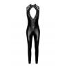 Комбінезон Noir Handmade F342 Powerwetlook and lace overall чорний колір