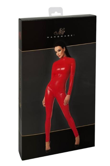 Комбінезон Noir Handmade F353 Red powerwetlook overall червоний колір