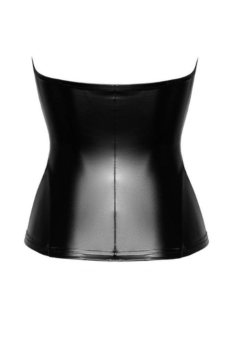 Корсет Noir Handmade F334 Powerwetlook corset чорний колір