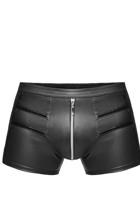 Чоловічі шорти Noir Handmade H006 Men shorts з мокрим ефектом чорний колір