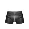 Чоловічі шорти Noir Handmade H006 Men shorts з мокрим ефектом чорний колір