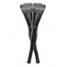 Панчохи з мокрим ефектом Noir Handmade F135 Powerwetlook stockings без мисків чорний колір