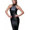Сукня-олівець з мокрим ефектом Noir Handmade F160 Powerwetlook pencil dress чорний колір