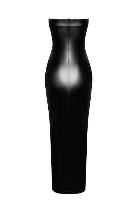 Сукня Noir Handmade F336 Powerwetlook long dress чорний колір