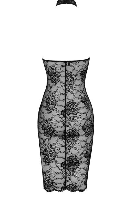 Сукня Noir Handmade F338 Lace midi dress чорний колір