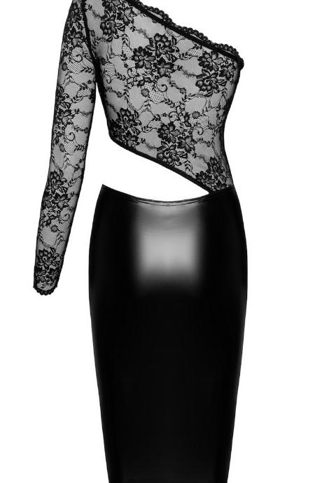 Сукня Noir Handmade F339 Assymetrical dress чорний колір