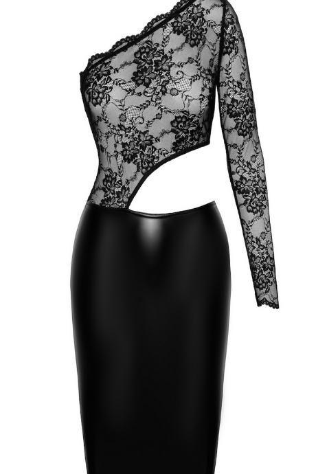Сукня Noir Handmade F339 Assymetrical dress чорний колір