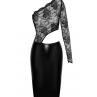 Сукня Noir Handmade F339 Assymetrical dress чорний колір
