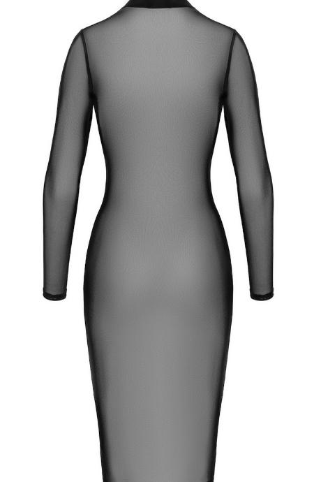 Сукня Noir Handmade F347 Tulle midi dress чорний колір