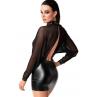 Сукня Noir Handmade F348 Powerwetlook and tulle dress чорний колір
