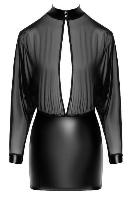 Сукня Noir Handmade F348 Powerwetlook and tulle dress чорний колір
